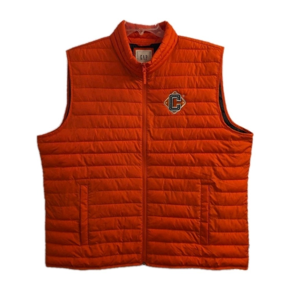 NEW Gap Mens Cincinnati‎ Bengals Puffer Vest Orange XXL